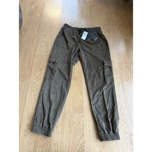 TRUTH BY REPUBLIC FAUX LEATHER PANTS CARGO  OLIVE Color SIZE S New Retail $68.00